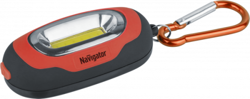 Фонарь Navigator 93 657 NPT-KC07-R-2CR2032 брелок пласт.1COB LED(1Вт) 3 реж.крас