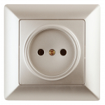Розетка Intro Solo 4-201-04 без заземления 2P, 16А-250В, IP20, СУ, шампань Розетка Intro Solo 4-201-04 без заземления 2P, 16А-250В, IP20, СУ, шампань