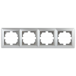 4-504-03 Intro Рамка на 4 поста, СУ, Solo, алюминий 4-504-03 Intro Рамка на 4 поста, СУ, Solo, алюминий