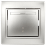 Переключатель Intro Plano 1-103-03 одноклавишный 10А-250В, IP20, СУ, алюминий Переключатель Intro Plano 1-103-03 одноклавишный 10А-250В, IP20, СУ, алюминий