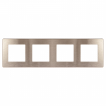 12-5104-13 Рамка для розеток и выключателей ЭРА Серия 12 12-5104-13 на 4 поста, Сатин, бронза 12-5104-13 Рамка для розеток и выключателей ЭРА Серия 12 12-5104-13 на 4 поста, Сатин, бронза