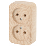 3-203-11 Эл/ус Intro Розетка 2х2P, 16А-250В, IP20, ОУ, Polo, сосна 3-203-11 Эл/ус Intro Розетка 2х2P, 16А-250В, IP20, ОУ, Polo, сосна