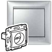 VALENA Роз. без з/к/ш 16А алюм. VALENA Роз. без з/к/ш 16А алюм.