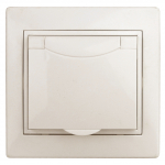 Розетка Intro Plano 1-203-02 с заземлением 2P+E Schuko с крышкой, 16А-250В, IP20, СУ, слоновая кость Розетка Intro Plano 1-203-02 с заземлением 2P+E Schuko с крышкой, 16А-250В, IP20, СУ, слоновая кость