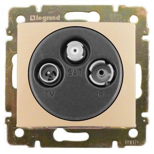 Розетка TV-FM-SAT простая 1,5дБ Valena (сл.к) Розетка TV-FM-SAT простая 1,5дБ Valena (сл.к)