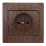 Розетка Intro Plano 1-201-10 без заземления 2P, 16А-250В, IP20, СУ, венге Розетка Intro Plano 1-201-10 без заземления 2P, 16А-250В, IP20, СУ, венге