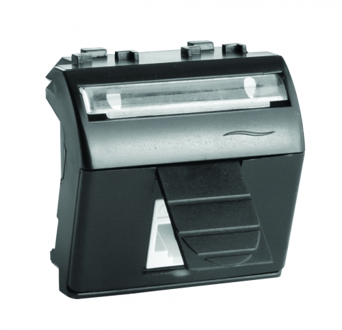 Ком.роз. RJ45 кат.5e, Brava, черн., 2мод (упак. 10 шт) Ком.роз. RJ45 кат.5e, Brava, черн., 2мод (упак. 10 шт)