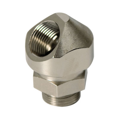 Поворотный адаптер 45? M50x1,5, IP68/IP67 никелированная латунь Поворотный адаптер 45? M50x1,5, IP68/IP67 никелированная латунь