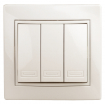 1-106-02 Эл/ус Intro Выключатель тройной, 10А-250В, IP20, СУ, Plano, сл.кость 1-106-02 Эл/ус Intro Выключатель тройной, 10А-250В, IP20, СУ, Plano, сл.кость