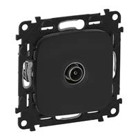 Valena ALLURE.Розетка ТВ c топологией "звезда" 0-2400 МГц.С лицевой панелью.Антрацит Valena ALLURE.Розетка ТВ c топологией "звезда" 0-2400 МГц.С лицевой панелью.Антрацит