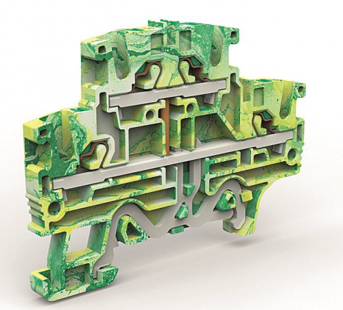 Двухуровневая клемма заземления на 2,5 кв.мм Двухуровневая клемма заземления на 2,5 кв.мм