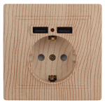 1-410-11 Intro Розетка+USB, IP20, СУ,Plano, сосна 1-410-11 Intro Розетка+USB, IP20, СУ,Plano, сосна
