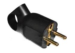 Вилка 2К+З черная с кольцом Вилка 2К+З черная с кольцом