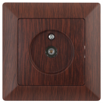 4-301-10 Intro Розетка TV одиночная, СУ, Solo, венге 4-301-10 Intro Розетка TV одиночная, СУ, Solo, венге