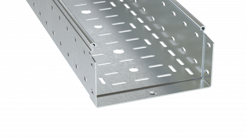 Лоток перфорированный 100х150х4000, 1,0 мм, горячеоцинкованный Лоток перфорированный 100х150х4000, 1,0 мм, горячеоцинкованный