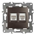 12-3108-13 Эл/ус ЭРА Розетка информационная двойная 2XRJ45, IP20, Эра12, бронза 12-3108-13 Эл/ус ЭРА Розетка информационная двойная 2XRJ45, IP20, Эра12, бронза