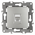 12-3107-03 Эл/ус ЭРА Розетка информационная RJ45, IP20, Эра12, алюминий 12-3107-03 Эл/ус ЭРА Розетка информационная RJ45, IP20, Эра12, алюминий