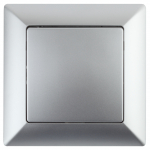 Выключатель Intro Solo 4-101-03 одноклавишный 10А-250В, IP20, СУ, алюминий Выключатель Intro Solo 4-101-03 одноклавишный 10А-250В, IP20, СУ, алюминий