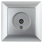 4-301-03 Intro Розетка TV одиночная, СУ, Solo, алюминий 4-301-03 Intro Розетка TV одиночная, СУ, Solo, алюминий