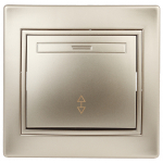 1-103-04 Эл/ус Intro Переключатель, 10А-250В, IP20, СУ, Plano, шампань 1-103-04 Эл/ус Intro Переключатель, 10А-250В, IP20, СУ, Plano, шампань