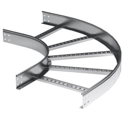 Угол горизонтальный 90 градусов 50x400 R-300, лонжерон 1,5 мм, горячеоцинкованный, в комплекте с крепежными элементами и соединительными пластинами, необходимыми для монтажа Угол горизонтальный 90 градусов 50x400 R-300, лонжерон 1,5 мм, горячеоцинкованный, в комплекте с крепежными элементами и соединительными пластинами, необходимыми для монтажа