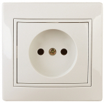 Розетка Intro Plano 1-201-02 без заземления 2P, 16А-250В, IP20, СУ, слоновая кость Розетка Intro Plano 1-201-02 без заземления 2P, 16А-250В, IP20, СУ, слоновая кость