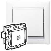 VALENA Выключ. 1-кл. прох. с инд. 6T 10А б/к бел. VALENA Выключ. 1-кл. прох. с инд. 6T 10А б/к бел.