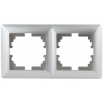 4-502-03 Intro Рамка на 2 поста, СУ, Solo, алюминий 4-502-03 Intro Рамка на 2 поста, СУ, Solo, алюминий