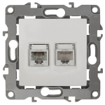 12-3109-02 Эл/ус ЭРА Розетка комбинированная RJ45+RJ11, IP20, Эра12, слоновая кость 12-3109-02 Эл/ус ЭРА Розетка комбинированная RJ45+RJ11, IP20, Эра12, слоновая кость