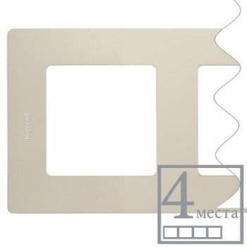 ETIKA Рамка 4-мест. сл. кость ETIKA Рамка 4-мест. сл. кость