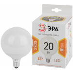 LED G125-20W-2700K-E27 ЭРА (диод, шар декор, 20Вт, тепл, E27) (20/240) LED G125-20W-2700K-E27 ЭРА (диод, шар декор, 20Вт, тепл, E27) (20/240)