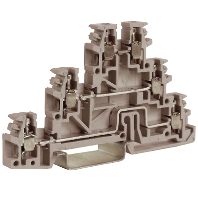 TLD.2GR, 3 уровневый проходной зажим 2,5 кв.мм TLD.2GR, 3 уровневый проходной зажим 2,5 кв.мм