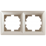 4-502-04 Intro Рамка на 2 поста, СУ, Solo, шампань 4-502-04 Intro Рамка на 2 поста, СУ, Solo, шампань