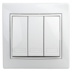 Выключатель Intro Plano 1-106-01 тройной, 10А-250В, IP20, СУ, Plano, белый Выключатель Intro Plano 1-106-01 тройной, 10А-250В, IP20, СУ, Plano, белый