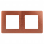 12-5102-14 Рамка для розеток и выключателей ЭРА Серия 12 12-5102-14 на 2 поста, Сатин, медь 12-5102-14 Рамка для розеток и выключателей ЭРА Серия 12 12-5102-14 на 2 поста, Сатин, медь
