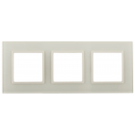 Рамка для розеток и выключателей ЭРА Elegance 14-5103-02 на 3 поста, стекло, Эра Elegance, слоновая кость+слоновая кость Рамка для розеток и выключателей ЭРА Elegance 14-5103-02 на 3 поста, стекло, Эра Elegance, слоновая кость+слоновая кость