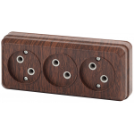 2-205-10 Эл/ус Intro Розетка 3х2P, 16А-250В, IP20, ОУ, Quadro, венге 2-205-10 Эл/ус Intro Розетка 3х2P, 16А-250В, IP20, ОУ, Quadro, венге