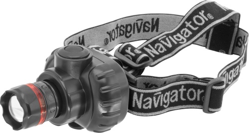 Фонарь налобный светодиодный Navigator 94 950 NPT-H03-3AAA 3 реж.,фокус, 1LEDx1Вт, блист.