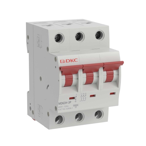 Автоматический выключатель модульный YON max типа MD63H, 10кА, 3 полюса, хар-ка D, 4А Автоматический выключатель модульный YON max типа MD63H, 10кА, 3 полюса, хар-ка D, 4А