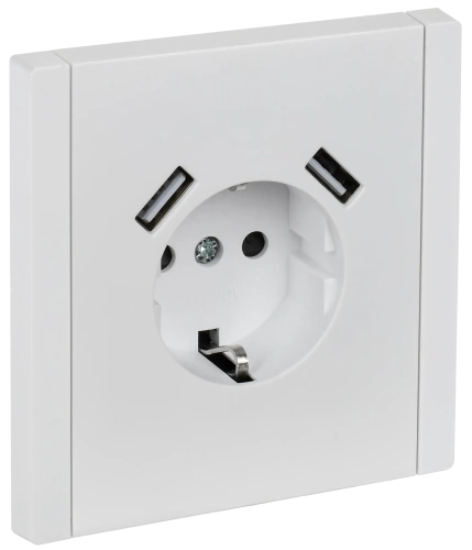 FORTE&PIANO Роз. з/к/ш в/к 16А USB A+A 3,1А FP245 бел. IEK FORTE&PIANO Роз. з/к/ш в/к 16А USB A+A 3,1А FP245 бел. IEK