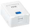 Корпус настенной розетки для установки одного модуля KJ, белый ITK