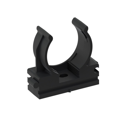 CFQ25 Держатель (клипса) для труб, для монтажного пистолета D25мм, цвет чёрный (1уп=50шт) Экопласт