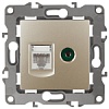 12-3110-04 Эл/ус ЭРА Розетка комбинированная RJ45+TV, IP20, Эра12, шампань