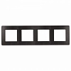 12-5104-05  Рамка для розеток и выключателей ЭРА Серия 12 12-5104-05 на 4 поста, Сатин, антрацит