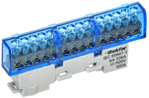 TEKFOR Шина N "ноль" неизол. на унив. держ. 6х9-14-С IEK