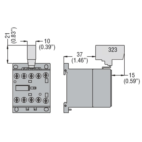 Перемычка OptiStart K-MX-323 на 2 полюса для мини-контакторов M Перемычка OptiStart K-MX-323 на 2 полюса для мини-контакторов M
