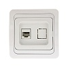 Розетка Phone 1-мест. бел. Лондон EKF PROxima