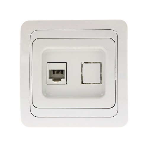 Розетка Phone 1-мест. бел. Лондон EKF PROxima