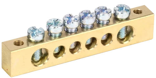 Шина PEN "земля-ноль" 8х12мм 6/2 (6групп/крепеж по краям) ИЭК Шина PEN "земля-ноль" 8х12мм 6/2 (6групп/крепеж по краям) ИЭК