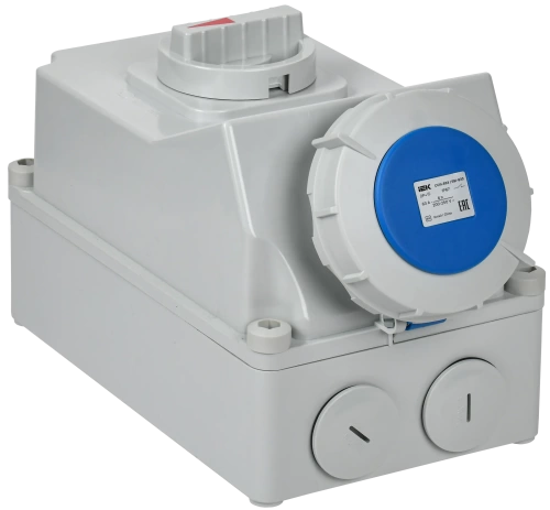 Розетка с мех. блок. ССИ-833 63А-6ч 220В 2P+PE IP67 IEK
